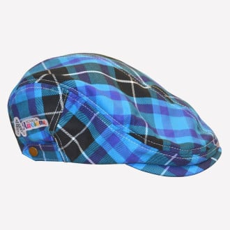 Blue Plaid Trews Flat Cap