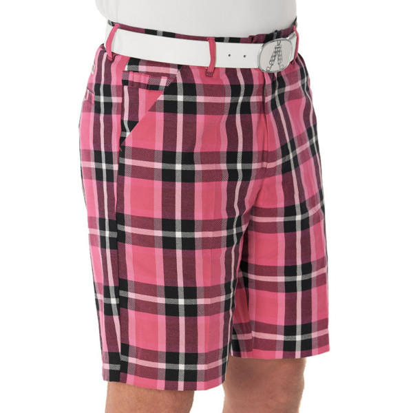 Plaid In Pink Shorts